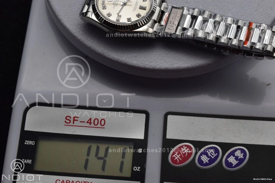 Steel Silver vr3255 Dial President 904L (Gain on Edition Breathable 36 Bracelet DayDate Weight) V5 690 SS Diamond Best QF 1003